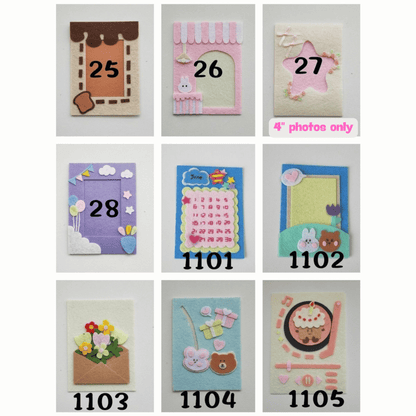 DIY Felt Photo Album Inner Page Kit – Handmade Pre-cut Craft Set (36 Styles)