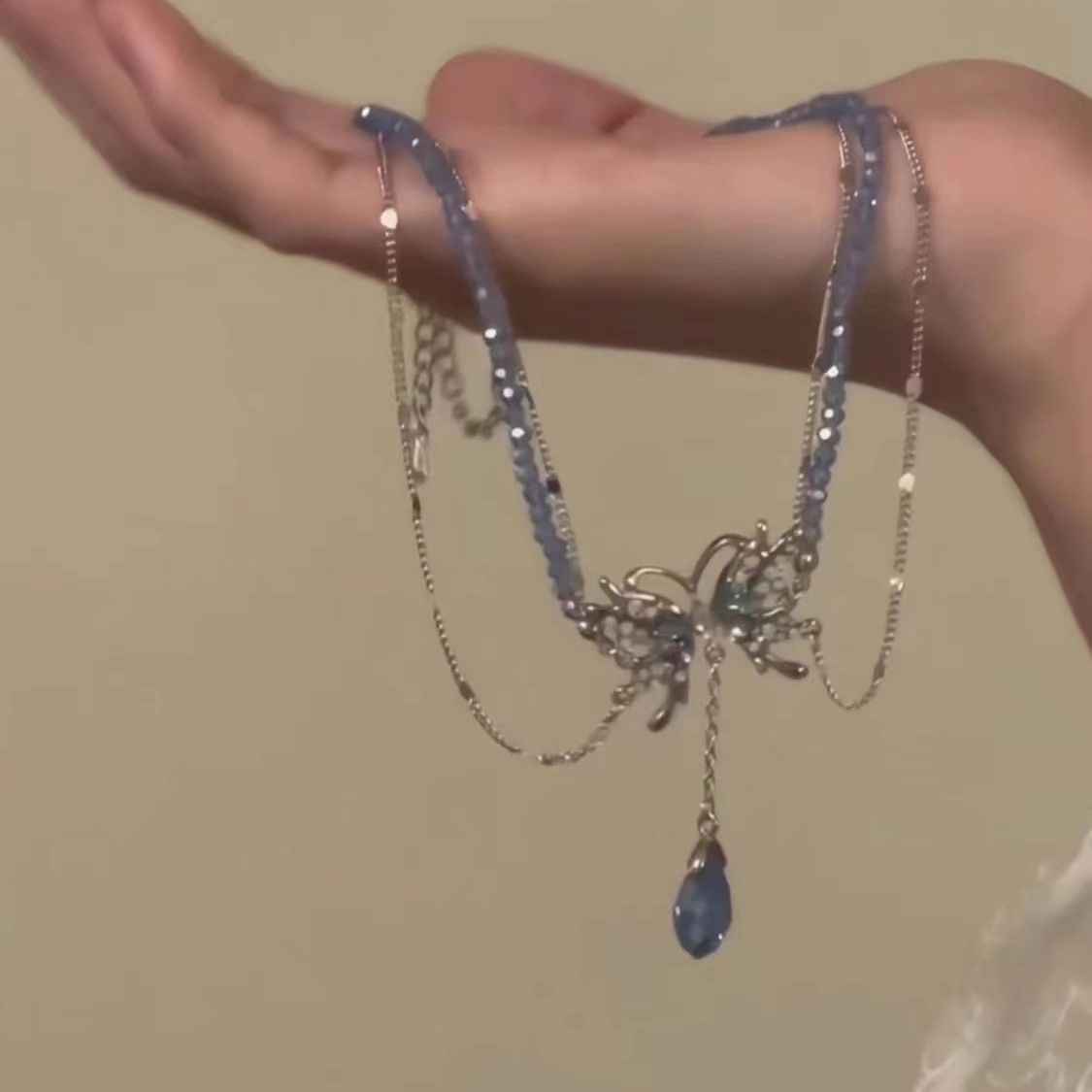 Pink Waterdrop Tassel Necklace - Luxury Minimalist Design with Premium Elegance - SNSEASY