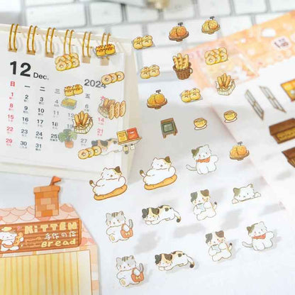 Cute Kitten Stickers Scene – Lucky Cat Edition: Bakery | Drink Shop | Restaurant | Bread Shop - SNSEASY