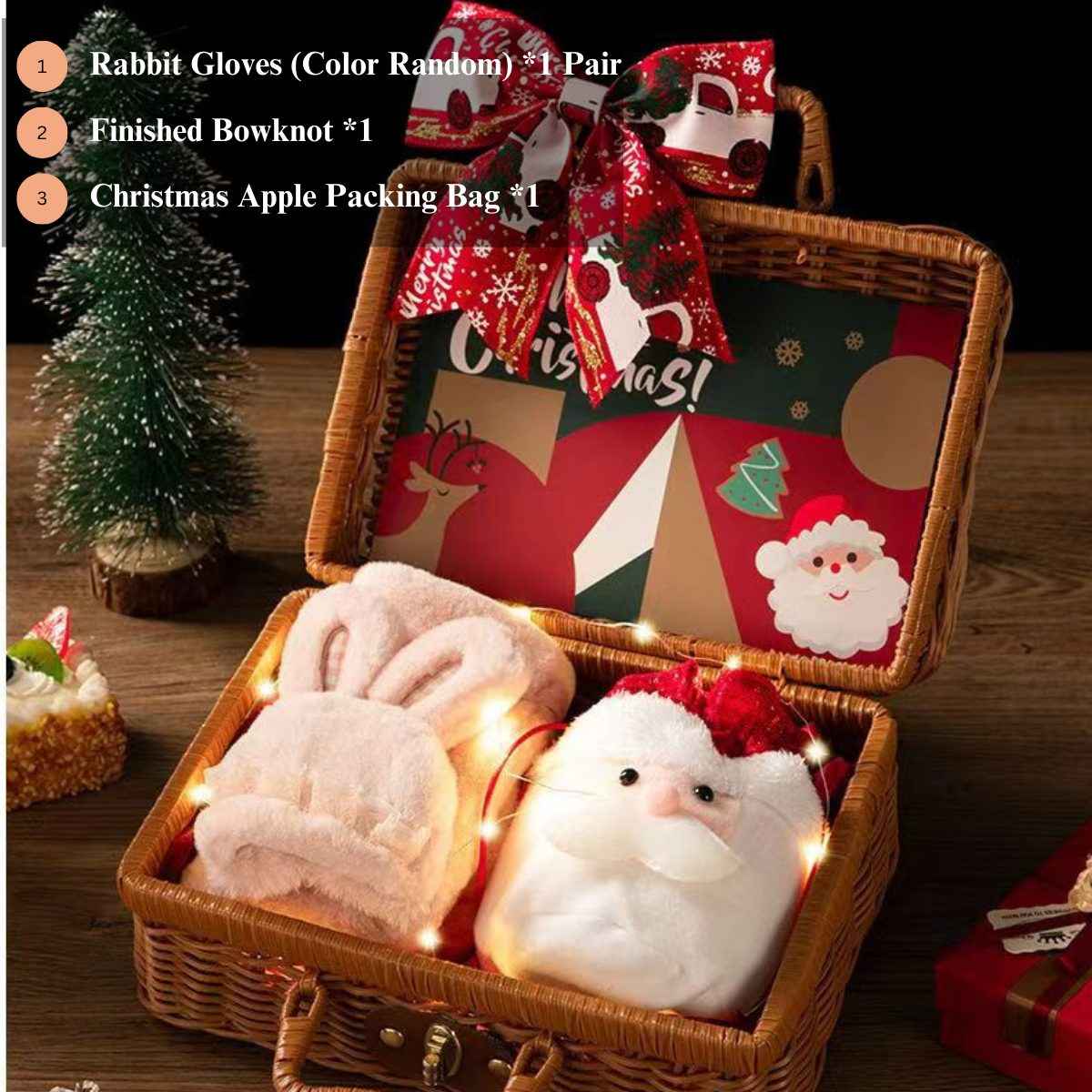 Christmas Gift Box with Handwoven Rattan - SNSEASY