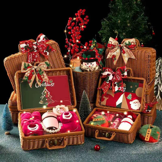 Christmas Gift Box with Handwoven Rattan - SNSEASY