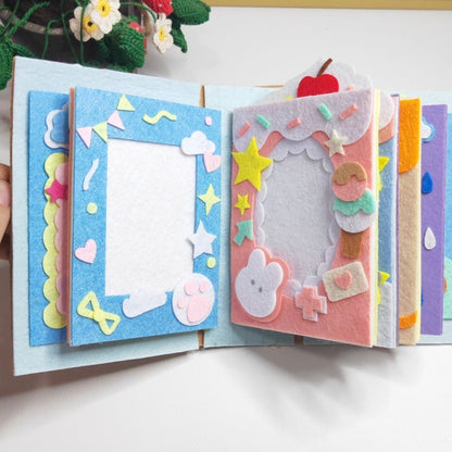 DIY Felt Album Craft Kit – Pre-cut Handmade Set with Cover & 10 Pages (Birthday / Anniversary Themes)