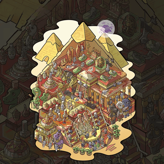 Horror Adventure – 3D Miniature Scene Stickers (Plus Size) – 4 Theme Sets: Bio Lab | Cursed Pyramid | Haunted Aquarium | Ghost Castle