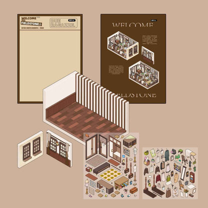 FIELDSTONE – 3D Sticker Scenes - 2 Theme Sets: Walk-In Closet | Bedroom - SNSEASY