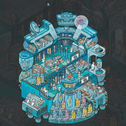 Horror Adventure – 3D Miniature Scene Stickers (Plus Size) – 4 Theme Sets: Bio Lab | Cursed Pyramid | Haunted Aquarium | Ghost Castle