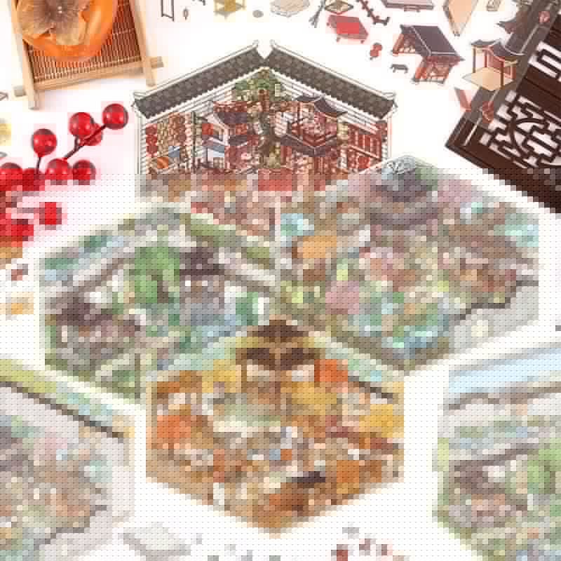 Cute Cat 4.0 – Garden of the Four Seasons 3D Sticker Scenes - 4 Theme Sets: Spring Garden | Summer Garden | Autumn Garden | Winter Garden - SNSEASY