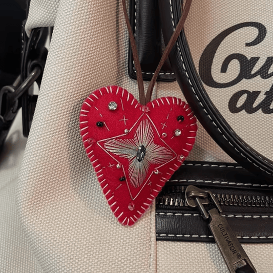 Handmade Red Felt Heart Charm | Made to Order