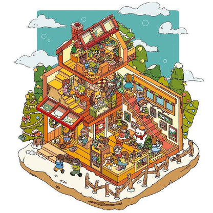 Christmas Winter Party – 3D Sticker Scenes - 4 Theme Sets: Christmas Party | Winter Christmas | Christmas House | Animal Dental Clinic