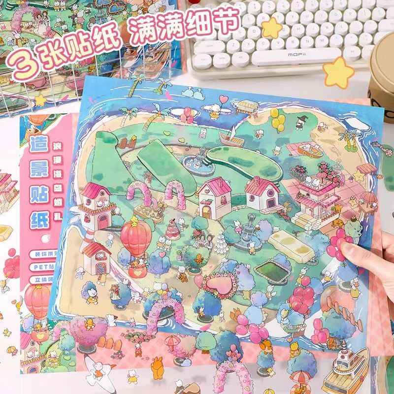 Dream Sweet Wedding – 3D Sticker Scenes Plus Size - 2 Theme Sets: Island Wedding | Lawn Wedding