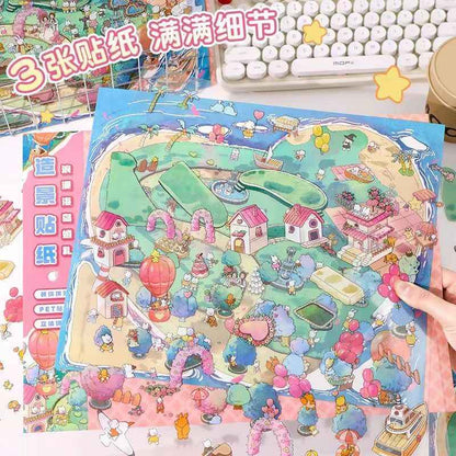Dream Sweet Wedding – 3D Sticker Scenes Plus Size - 2 Theme Sets: Island Wedding | Lawn Wedding