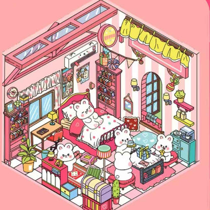 Cute Animal Creative Themes 2.0+3.0 – 3D Sticker Scenes - 10 Theme Sets: Capybara Toy Store | Duckling Paradise | Magic Library | Little Monster Record Shop | Little Bedroom | Little Living Room | Arcade | Magic House | Christmas | Panda Tea House