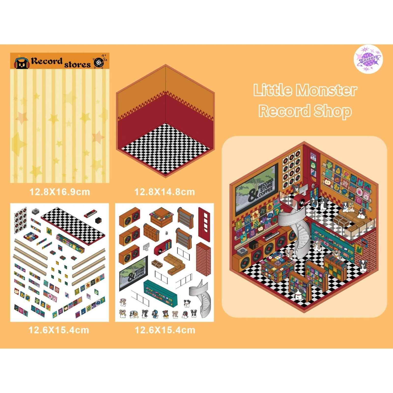 Cute Animal Creative Themes 2.0+3.0 – 3D Sticker Scenes - 10 Theme Sets: Capybara Toy Store | Duckling Paradise | Magic Library | Little Monster Record Shop | Little Bedroom | Little Living Room | Arcade | Magic House | Christmas | Panda Tea House