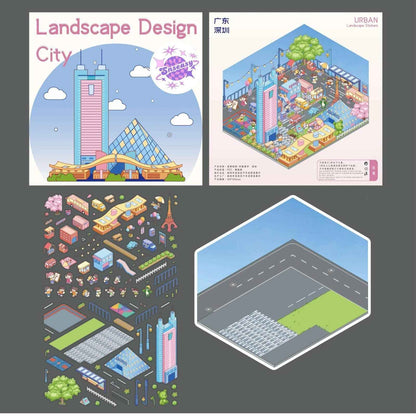 City Theme – Original Design – 3D Miniature Sticker Scenes - 2 Theme Sets: City Walk | City Sightseeing
