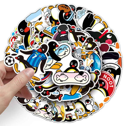 Penguin Family 50-Piece Sticker Pack | Cute Characters, DIY Crafting, Journal, Laptop, Water Bottle, Scrapbooking, Reusable, Waterproof PVC