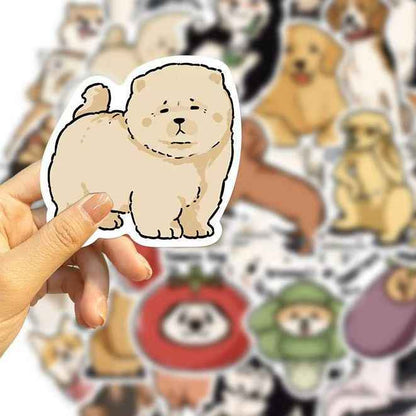Graffiti Cats & Dogs 100-Piece Sticker Pack | Fun Characters, DIY Crafting, Journal, Laptop, Water Bottle, Scrapbooking, Reusable, Waterproof PVC