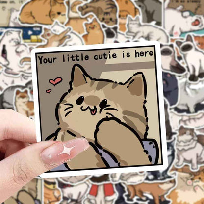 Graffiti Cats & Dogs 100-Piece Sticker Pack | Fun Characters, DIY Crafting, Journal, Laptop, Water Bottle, Scrapbooking, Reusable, Waterproof PVC