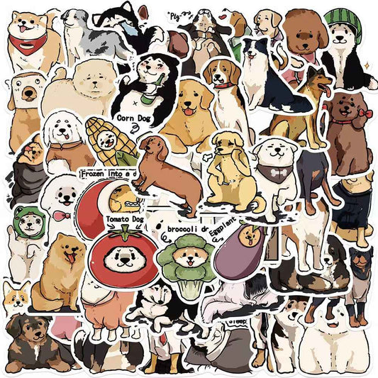 Graffiti Cats & Dogs 100-Piece Sticker Pack | Fun Characters, DIY Crafting, Journal, Laptop, Water Bottle, Scrapbooking, Reusable, Waterproof PVC