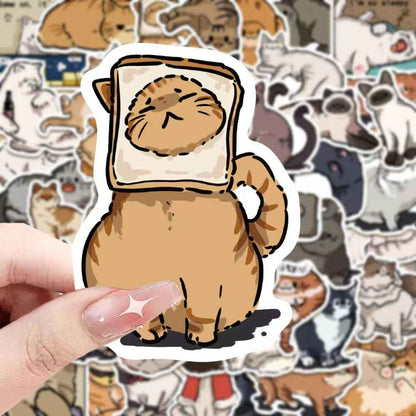 Graffiti Cats & Dogs 100-Piece Sticker Pack | Fun Characters, DIY Crafting, Journal, Laptop, Water Bottle, Scrapbooking, Reusable, Waterproof PVC