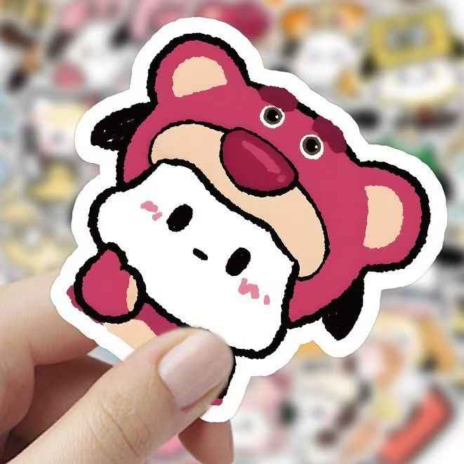 Cute Sanrio 100-Piece Sticker Pack | Kawaii Characters, DIY Crafting, Journal, Laptop, Water Bottle, Scrapbooking, Reusable, Waterproof PVC
