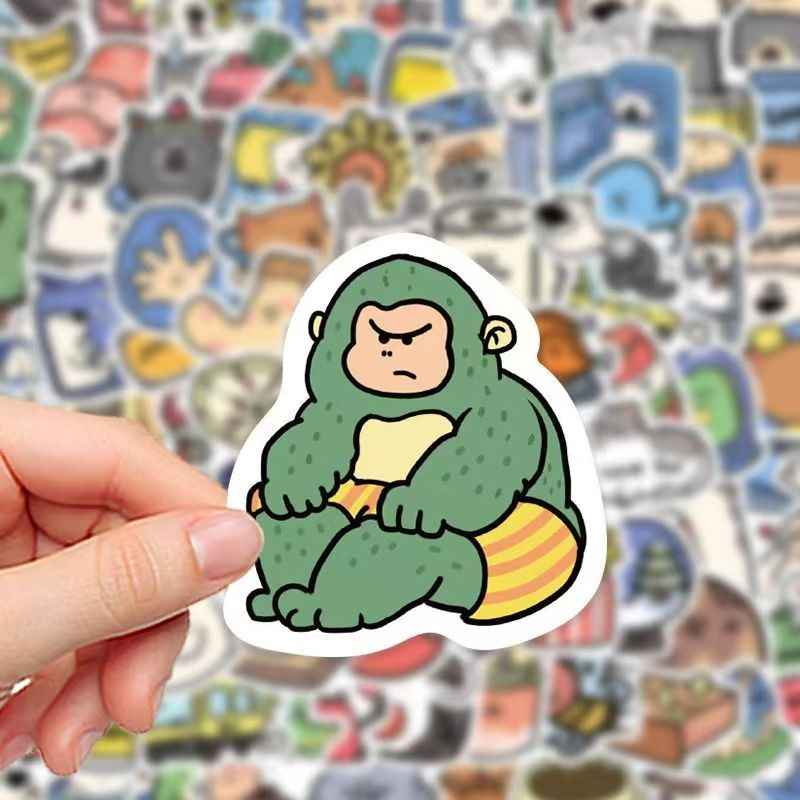 Animal Hotel 100-Piece Sticker Pack | Cute Animals, DIY Crafting, Journal, Laptop, Water Bottle, Scrapbooking, Reusable, Waterproof PVC