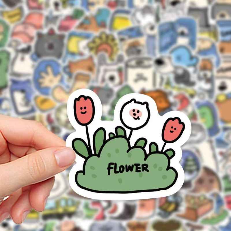 Animal Hotel 100-Piece Sticker Pack | Cute Animals, DIY Crafting, Journal, Laptop, Water Bottle, Scrapbooking, Reusable, Waterproof PVC