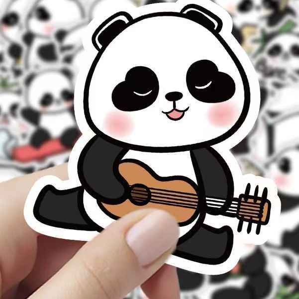 Healing Panda 50-Piece Sticker Pack | Cute Panda Designs, DIY Crafting, Journal, Laptop, Water Bottle, Scrapbooking, Reusable, Waterproof PVC