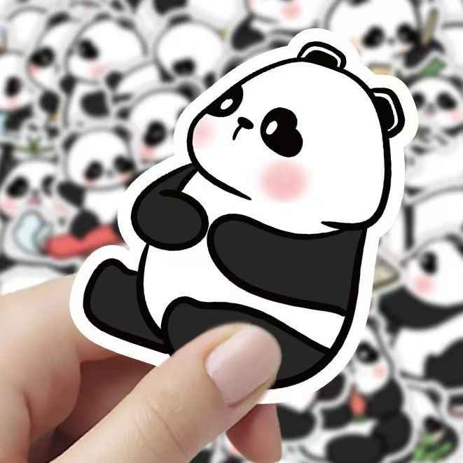 Healing Panda 50-Piece Sticker Pack | Cute Panda Designs, DIY Crafting, Journal, Laptop, Water Bottle, Scrapbooking, Reusable, Waterproof PVC