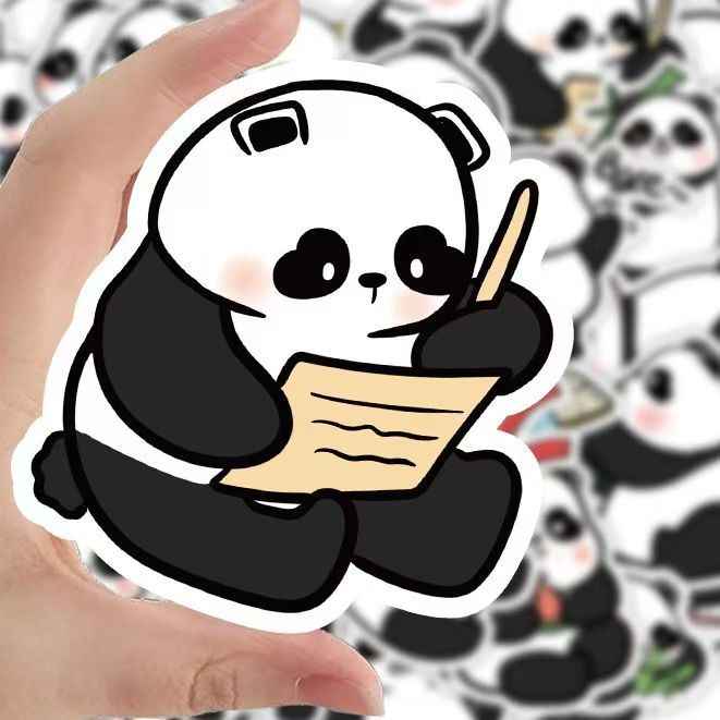 Healing Panda 50-Piece Sticker Pack | Cute Panda Designs, DIY Crafting, Journal, Laptop, Water Bottle, Scrapbooking, Reusable, Waterproof PVC