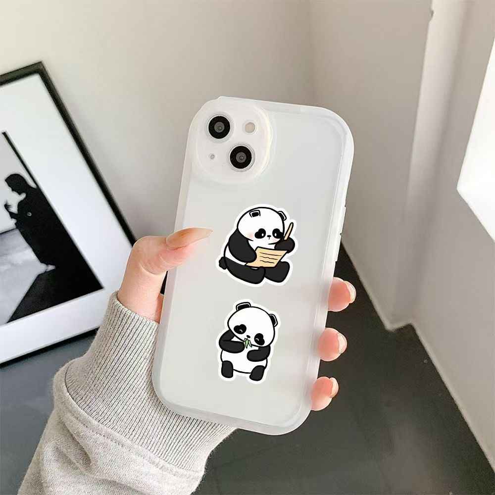 Healing Panda 50-Piece Sticker Pack | Cute Panda Designs, DIY Crafting, Journal, Laptop, Water Bottle, Scrapbooking, Reusable, Waterproof PVC