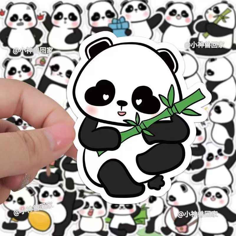 Healing Panda 50-Piece Sticker Pack | Cute Panda Designs, DIY Crafting, Journal, Laptop, Water Bottle, Scrapbooking, Reusable, Waterproof PVC