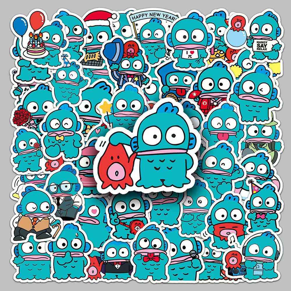 Cute Ugly Fish Hanton 50-Piece Sticker Pack | Fun Characters, DIY Crafting, Journal, Laptop, Water Bottle, Scrapbooking, Reusable, Waterproof PVC (Copy)