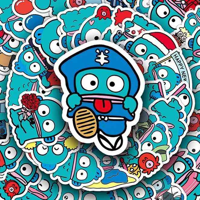 Cute Ugly Fish Hanton 50-Piece Sticker Pack | Fun Characters, DIY Crafting, Journal, Laptop, Water Bottle, Scrapbooking, Reusable, Waterproof PVC (Copy)