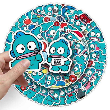 Cute Ugly Fish Hanton 50-Piece Sticker Pack | Fun Characters, DIY Crafting, Journal, Laptop, Water Bottle, Scrapbooking, Reusable, Waterproof PVC (Copy)