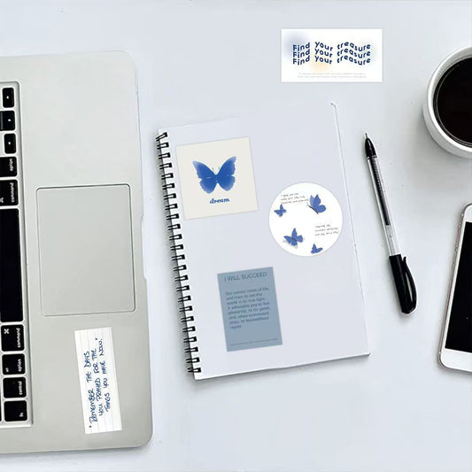 Blue Background 50-Piece Sticker Pack (8)