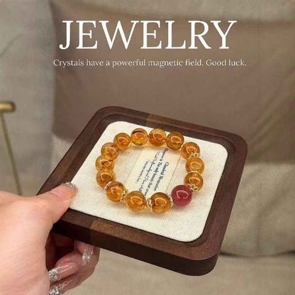 Citrine Natural Crystal Bracelet - Handcrafted Gemstone Jewelry for Abundance & Prosperity