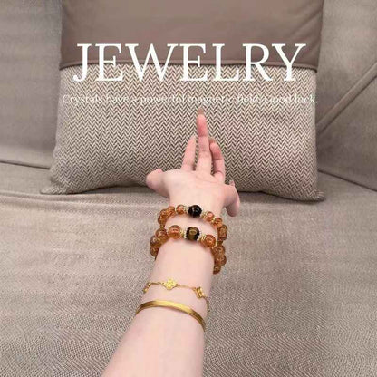 Citrine Natural Crystal Bracelet - Handcrafted Gemstone Jewelry for Abundance & Prosperity