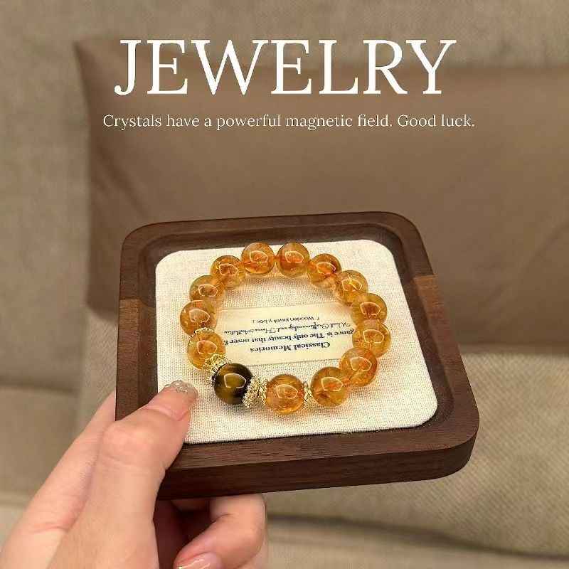 Citrine Natural Crystal Bracelet - Handcrafted Gemstone Jewelry for Abundance & Prosperity
