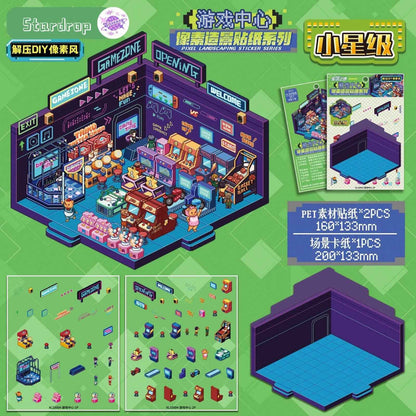 Stardrop 3D Scene Stickers – 4 Enchanting Themes: Mystic Reliquary | Wizard's Workshop | Cyberpunk Hideout | Retro Game Hub