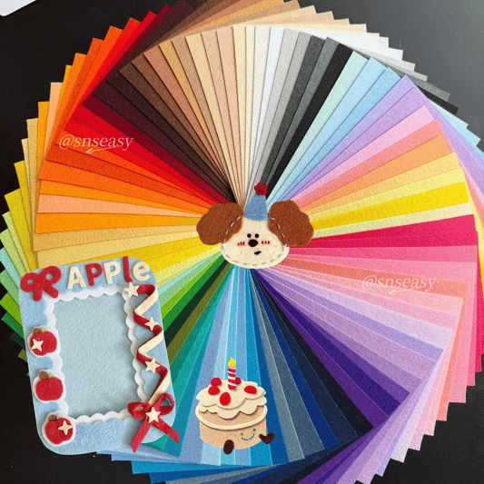 88 Colors Felt Fabric DIY Kit – Soft 1.1mm & Thick 1.5mm Sheets for Crafts, Plushies & Albums