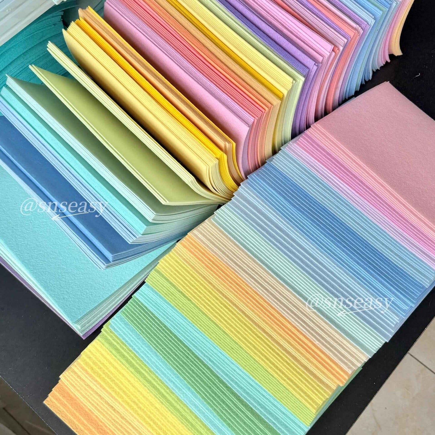 88 Colors Felt Fabric DIY Kit – Soft 1.1mm & Thick 1.5mm Sheets for Crafts, Plushies & Albums (Copy)