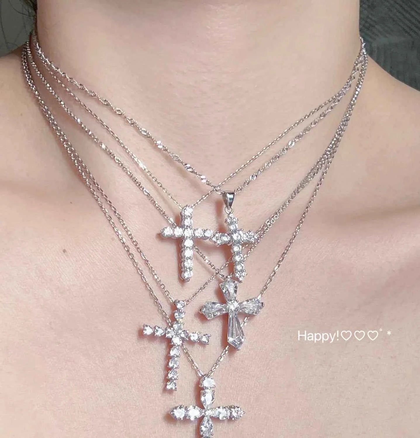 "Crystal Cross" 925 Sterling Silver Necklace with 8A Zircon – Ultra-Sparkle & Timeless (Copy)