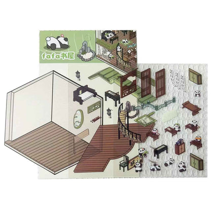Cute Animal Party Stickers Scene – 12 Fun-Filled Themes: Bunny Flower Coffee | Puppy Supermarket | Penguin Christmas Cabin | Puppy Firework Night Market | Panda Bookstore | Panda Restaurant | Panda Theater | Panda Dress Shop | Bear Bakery | Capybara Offic - SNSEASY