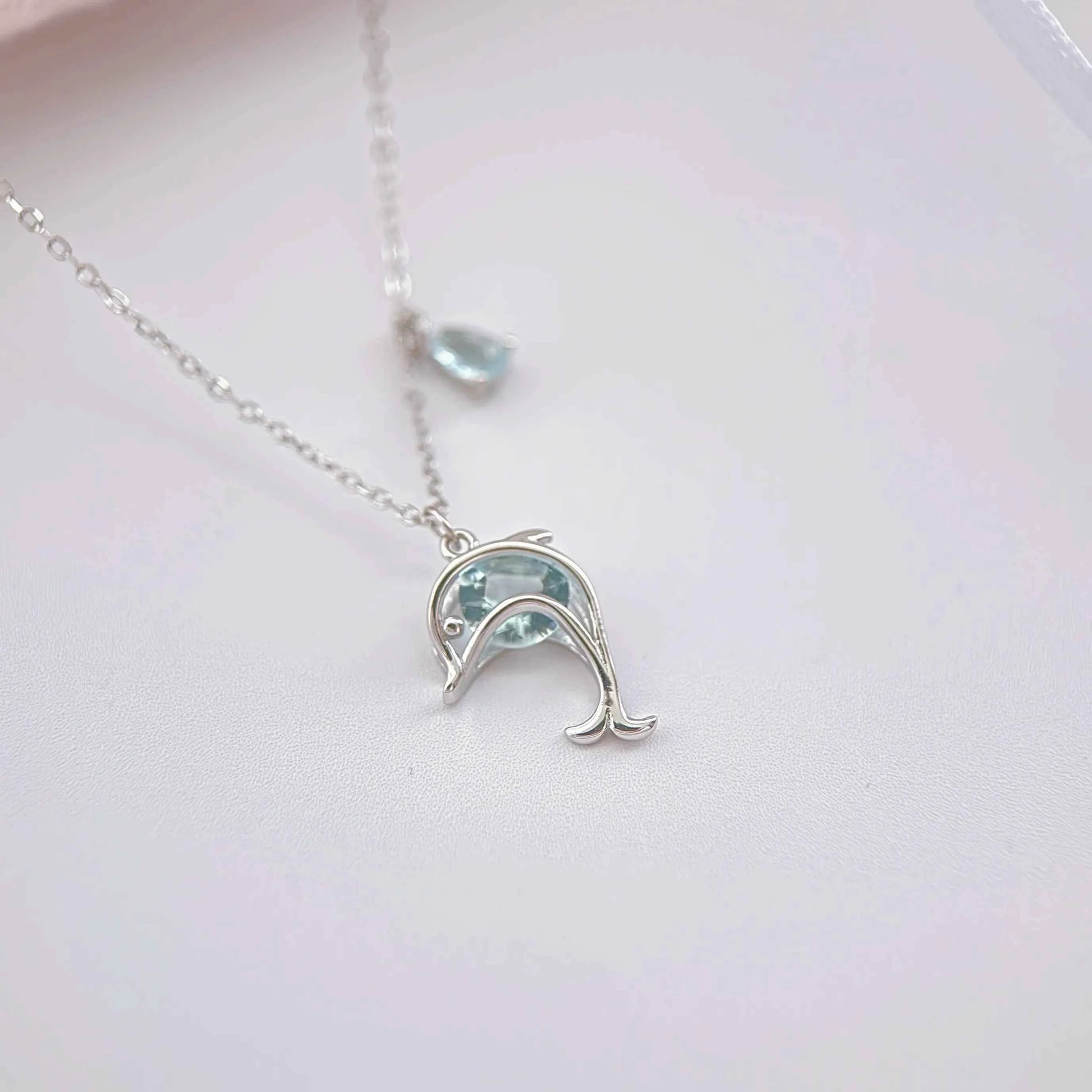 "Dolphin Promise" 925 Sterling Silver Dolphin & Zircon Necklace – Oceanic Elegance (Copy)