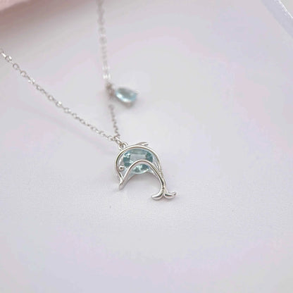 "Dolphin Promise" 925 Sterling Silver Dolphin & Zircon Necklace – Oceanic Elegance (Copy)