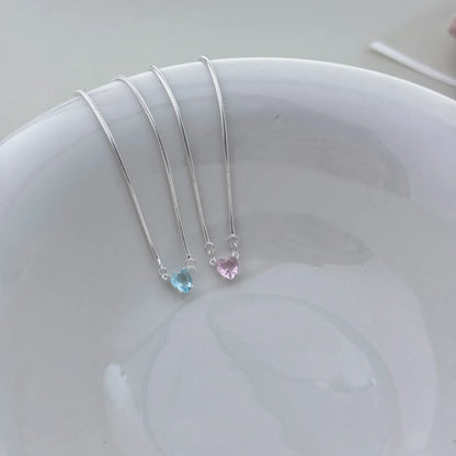 "Dopamine Color-Zircon" 925 Sterling Silver Snake-Chain Bracelet – Vivid, Sweet & Stackable