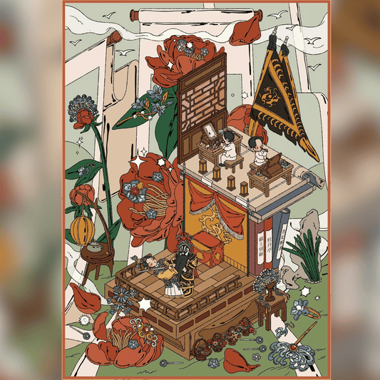Dreamland Adventures – Plus Size 3D Miniature Scene Stickers – 2 Theme Sets: Peking Opera | Tulip Dream Garden