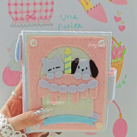 Handmade “Birthday Wishes” Felt Photo Album | A Musical Keepsake of Love & Celebration