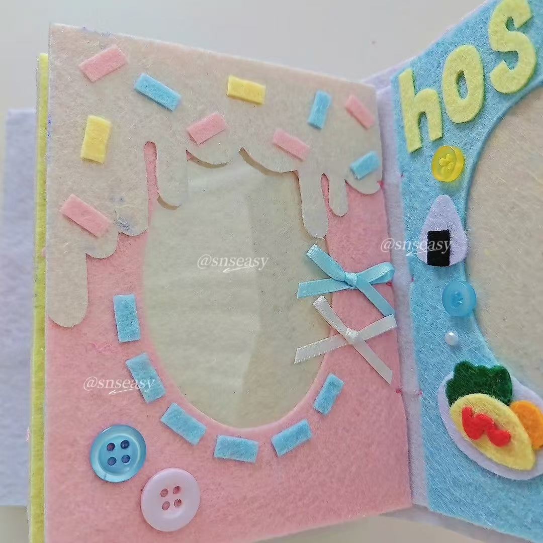 Handmade “Birthday Wishes” Felt Photo Album | A Musical Keepsake of Love & Celebration