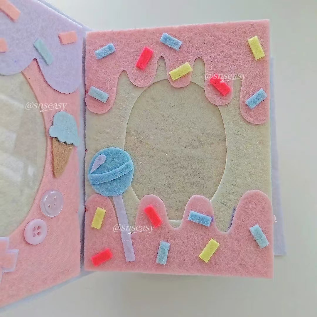 Handmade “Birthday Wishes” Felt Photo Album | A Musical Keepsake of Love & Celebration