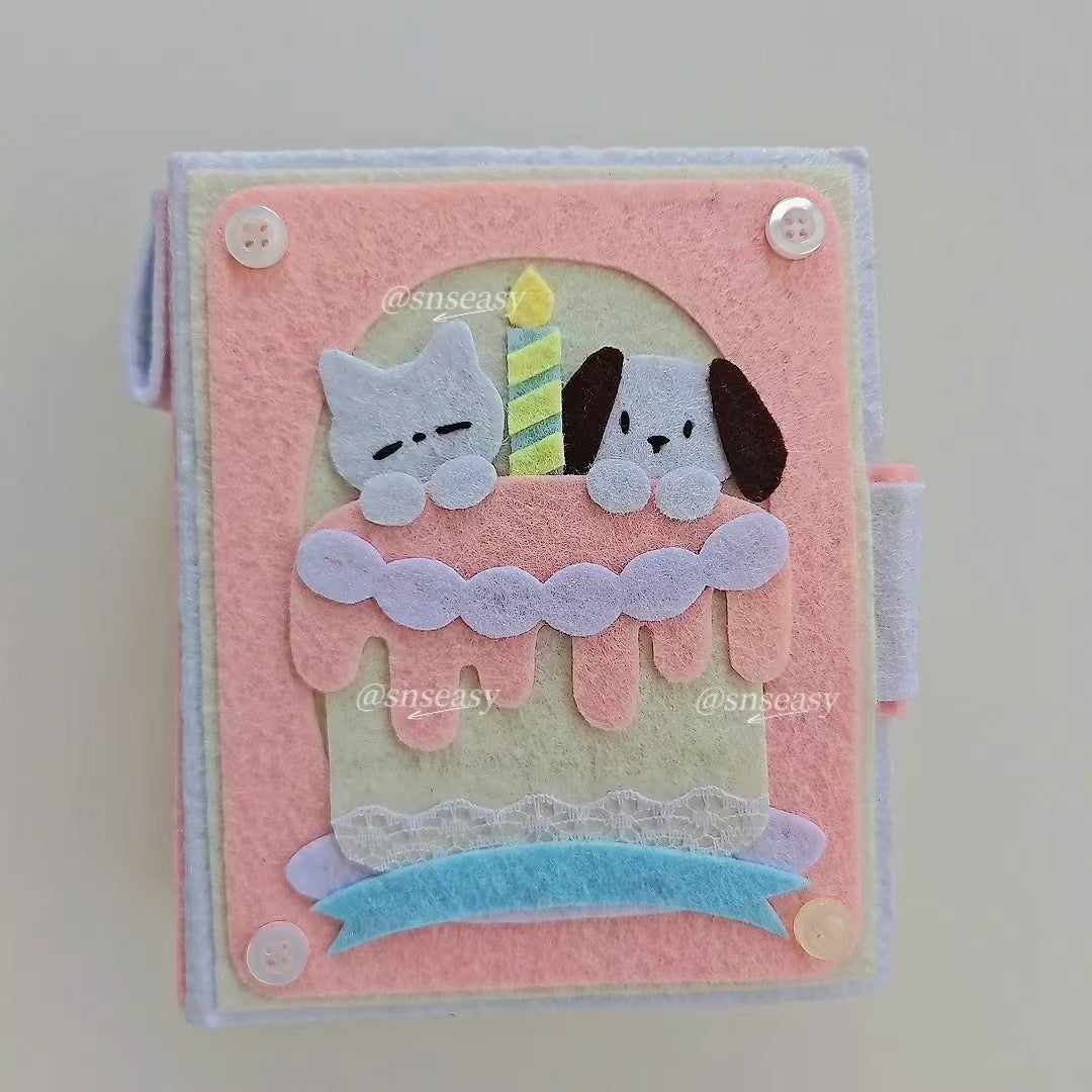 Handmade “Birthday Wishes” Felt Photo Album | A Musical Keepsake of Love & Celebration